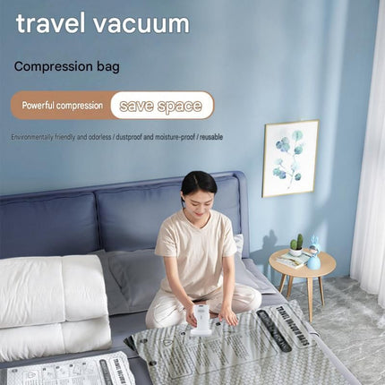 15-piece Travel Vacuum Storage Bags Set for Clothes and Bedding, Space Saving Compression Bags for Suitcases, Wardrobes and Seasonal Storage, Reusable PA+PE Vacuum Seal Bags