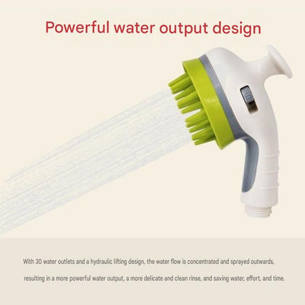Blue Pet Bathing Shower Sprayer Brush with Water  Control Switch Control Dog Grooming Massage Shampoo Rinse Tool