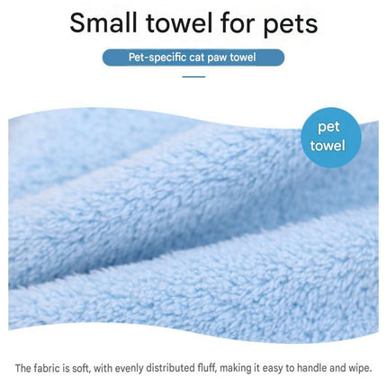 2-piece Grey Quick-drying pet grooming glove towel; made of soft, highly absorbent coral fleece; suitable for drying dogs and cats after bathing.