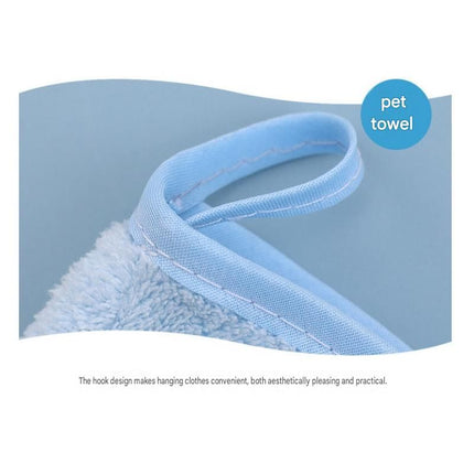 2-piece Grey Quick-drying pet grooming glove towel; made of soft, highly absorbent coral fleece; suitable for drying dogs and cats after bathing.