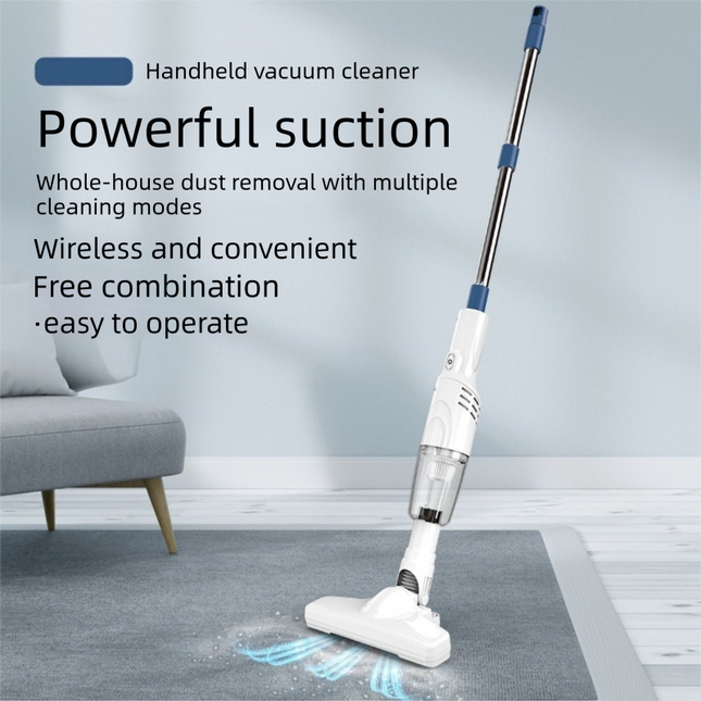 White Cordless Handheld Vacuum Cleaner with Extension Wand – product detail