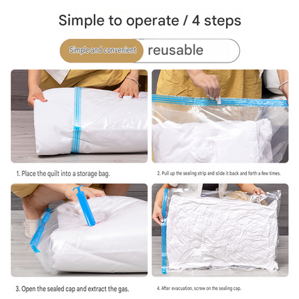 11-piece Vacuum Storage Bags Set(2 small 2 medium 3 large 3 extra large 1 hand – surface and form