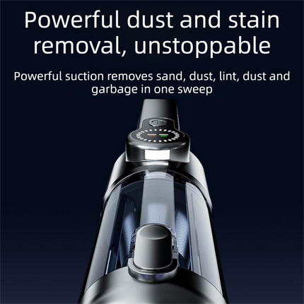 Black and Grey Cordless Handheld Vacuum Cleaner 17000Pa High Suction Portable Rechargeable 5 in 1 Car Home Cleaning Device Multi Function Dust Removal Tool Lightweight Easy Clean ECO MAX Modes