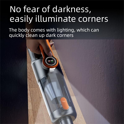 Black and Grey Cordless Handheld Vacuum Cleaner 17000Pa High Suction Portable Rechargeable 5 in 1 Car Home Cleaning Device Multi Function Dust Removal Tool Lightweight Easy Clean ECO MAX Modes