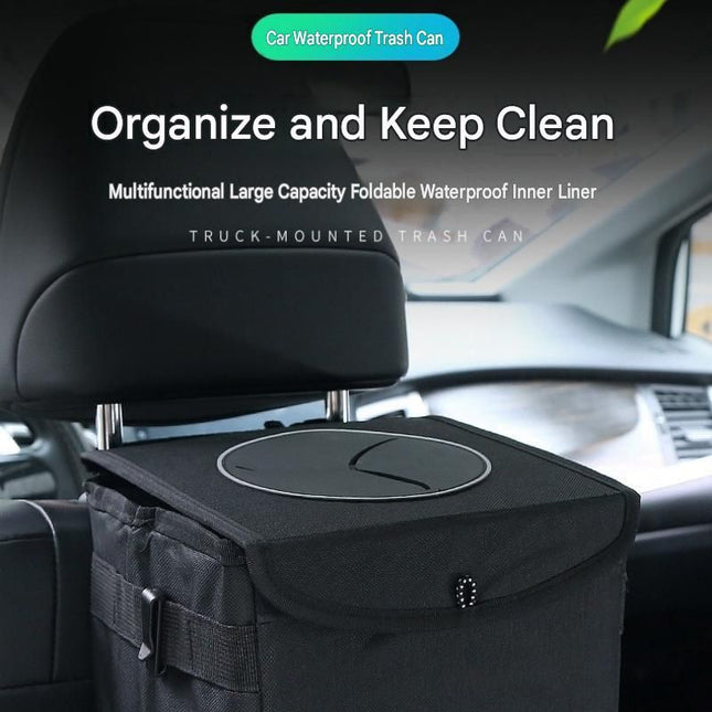 Black small size 15 17 25cm Car Trash Bin with Oxford Cloth – product detail