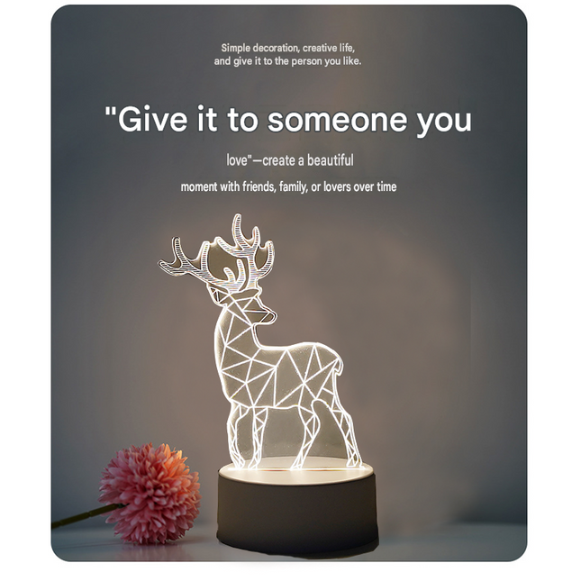 Reindeer style Creative Acrylic LED Night – product detail