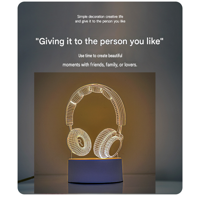 Headphone version Creative Acrylic LED Night – product detail