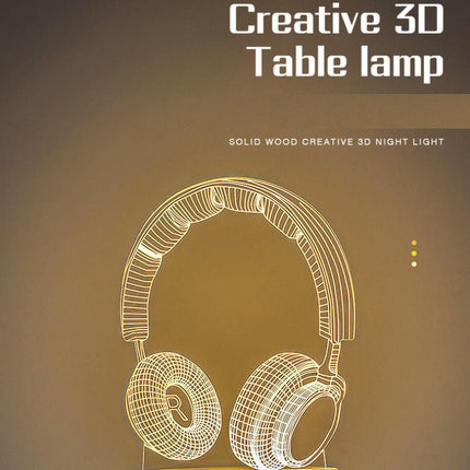 Headphone version Creative Acrylic LED Night – shape and profile