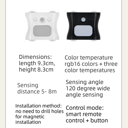 3PCS Smart Home Atmosphere Set Pink USB Rechargeable Camera Humidifier & 2pcs Black RGB Motion – product features