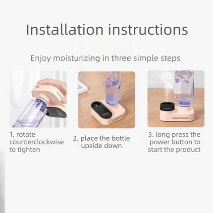 3PCS Smart Home Atmosphere Set Pink USB Rechargeable Camera Humidifier & 2pcs Black RGB Motion – additional product detail