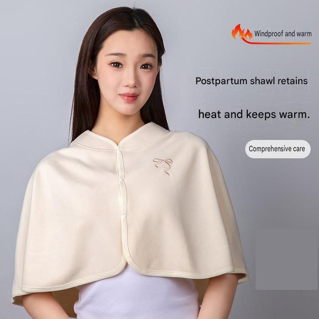 Purple Maternity Nursing Shoulder Wrap Cape Ultra Soft Sakura Fleece Postpartum Shawl Windproof – product detail