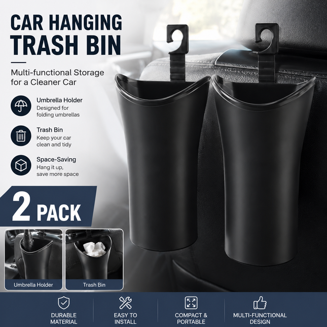 2pcs Car Umbrella Storage Bucket a hanging storage container that is convenient to use suitable