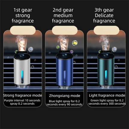 Golden Car Vent Air Freshener Diffuser (Includes a 10ml empty essential oil bottle) 3-Speed – construction detail
