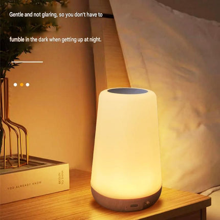 White LED Rechargeable Night Light with 16 Colors – 1200mAh Touch Bedside Lamp & Portable Ambient Lighting
