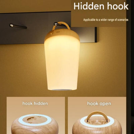 White LED Rechargeable Night Light with 16 Colors – 1200mAh Touch Bedside Lamp & Portable Ambient Lighting