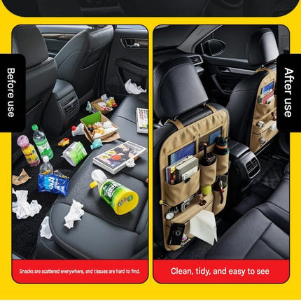 Black Car Seat Back Organizer – hardware detail