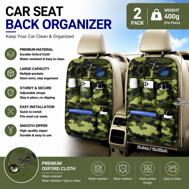 2 pcs camouflage color Car Seat Back V888-ELOSUNG53519