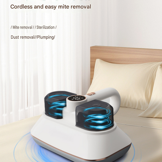 White Wireless Handheld Mite Remover and Red Manual Carpet Sweeper – product detail
