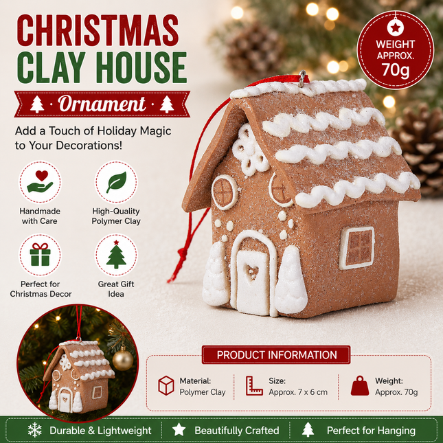 Biscuit color Gingerbread House Christmas Tree V888-ELOSUNG53545
