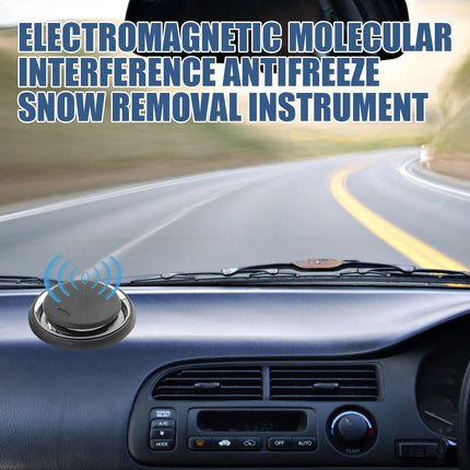 Electromagnetic Car Ice Remover - Solar Powered Molecular Interference De-icer for Windshield Frost and Snow Prevention, Compact Portable Dashboard Gadget for Winter Driving Safety