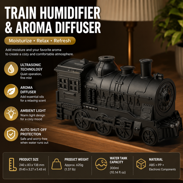 Black Retro Train Aromatherapy V888-ELOSUNG53550