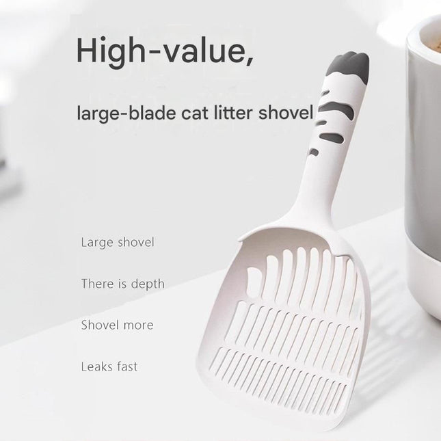 Pink Large-surface cat litter scoop made of PP material featuring a fine-mesh design and an – product detail