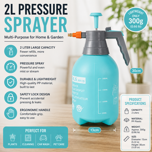 2L Blue Pressure Sprayer