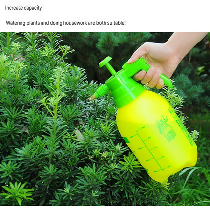 2L Blue Pressure Sprayer - PP Plastic Garden Watering Can with Adjustable Brass Nozzle, Hand Pump for Plants and Home Cleaning