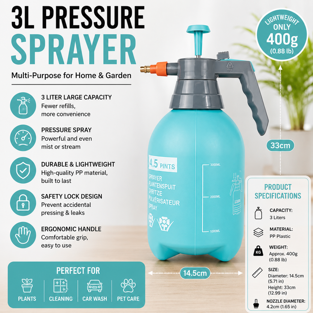 3L Blue Pressure Sprayer
