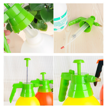 3L Blue Pressure Sprayer - PP Plastic Garden Watering Can with Adjustable Brass Nozzle, Hand Pump for Plants and Home Cleaning