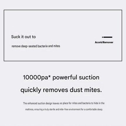 Visualized dust box White Wireless UV Mite Remover Vacuum - 10000Pa Strong Suction, High Frequency Tapping, Washable HEPA Filter, Carpet Mite Remover，Lightweight Handheld Cleaner for Bed Sofa Pet Hair