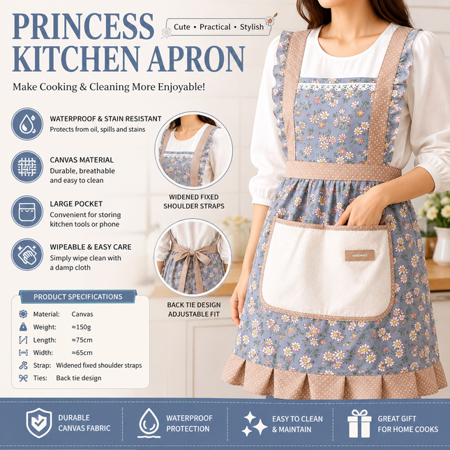 Floral Canvas Blue Kitchen V888-ELOSUNG53600