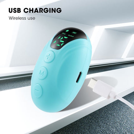 Green Portable EMS Pulse Sleep Aid Device - 15 Adjustable Levels, Dual Mode Handheld Relaxation Tool for Stress Relief and Better Sleep Quality