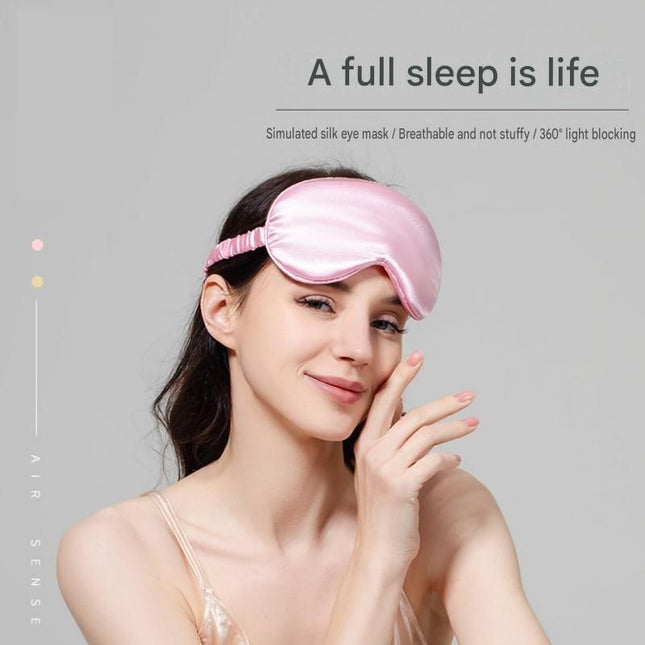 Pink Imitation Silk Sleep Eye Mask – product detail