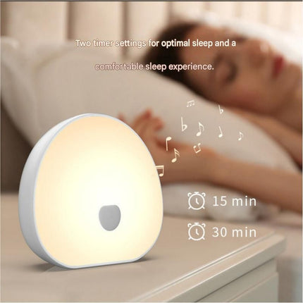 Nighttime Anxiety Relief & Relaxation Set - Pink Imitation Silk Sleep Eye Mask and  Smart White Noise Night Light for Soothing Sleep, Nursing, and Stress Reduction