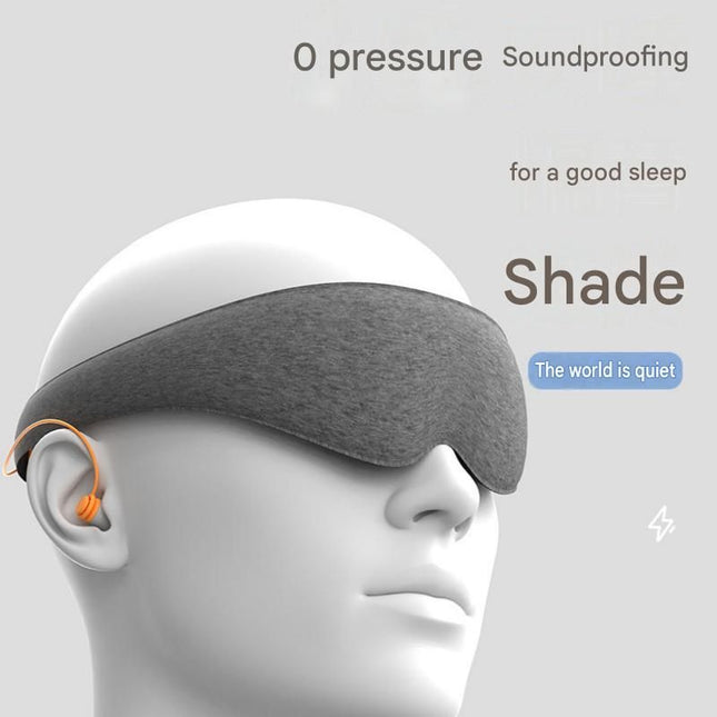 Grey 3D Contoured Sleep Mask with Integrated Earplugs – product detail
