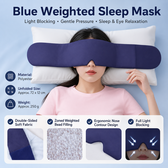 Blue Weighted Sleep Mask