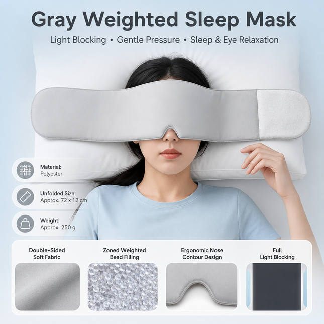 Grey Weighted Sleep Mask