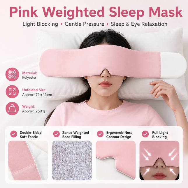 Pink Weighted Sleep Mask