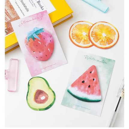 3 Packs  Orange Design Fruit Shaped Sticky Notes - Cute Memo Pads for Journaling Office School - Reusable Adhesive Labels Gift Ready