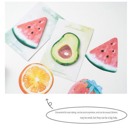 3 Packs Watermelon Design Fruit Shaped Sticky Notes - Cute Memo Pads for Journaling Office School - Reusable Adhesive Labels Gift Ready