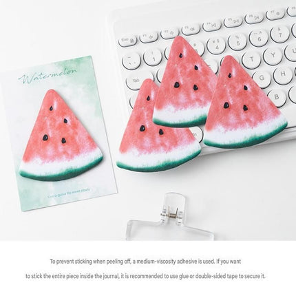3 Packs Strawberry Design Fruit Shaped Sticky Notes - Cute Memo Pads for Journaling Office School - Reusable Adhesive Labels Gift Ready