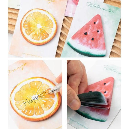 Fruit-Shaped Office Supplies Set-3 packs Watermelon Shaped Sticky Notes  and A5 Plush Notebook with Watermelon Shaped Detachable Coin Purse - Cute Memo Pads for Journaling Office School Gift Ready