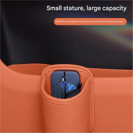 Red Universal Car Door Cup Holder - PU Leather Hanging Storage Organizer for Seat Back and Console side and Door storage compartment - Multi-Purpose Beverage Pocket with Secure Clip Design for Travel and Commute
