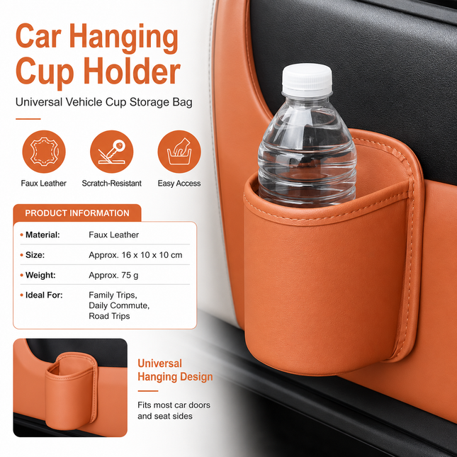 Orange Universal Car Door Cup V888-ELOSUNG53658
