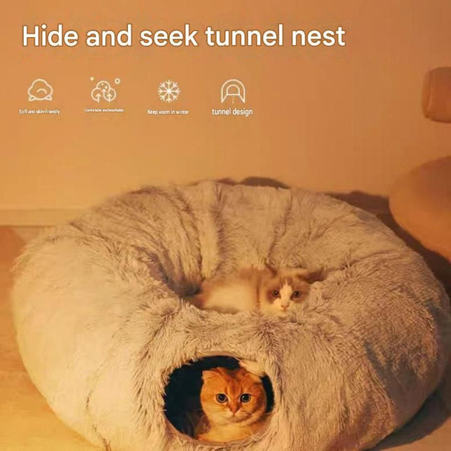Grey Foldable Cat Tunnel Bed – product detail