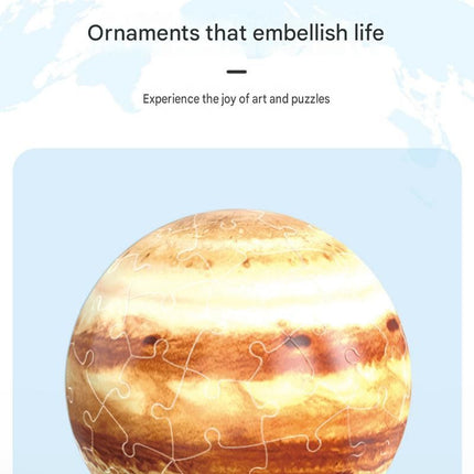 60 Piece 3D Jupiter Puzzle Ball - PVC Sphere Model , Educational Space Toy and Desktop Decor for  Student