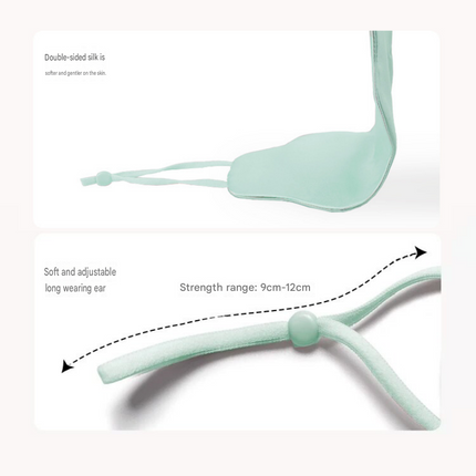 Pink Mulberry Silk Sleep Eye Mask - Cloud Shaped Blackout Blindfold with Adjustable Strap, Lightweight Travel and Nap Essential for Sensitive Skin