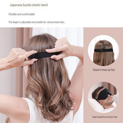 Grey 3D Contoured Sleep Eye Mask - 360 Degree Blackout Blindfold with Adjustable Strap and Nose Wing Design for Side Sleepers, Travel and Nap