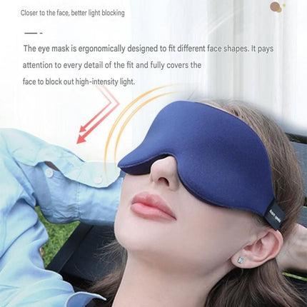 Purple 3D Contoured Sleep Eye Mask - 360 Degree Blackout Blindfold with Adjustable Strap and Nose Wing Design for Side Sleepers, Travel and Nap